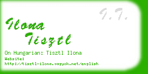 ilona tisztl business card